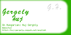 gergely huj business card